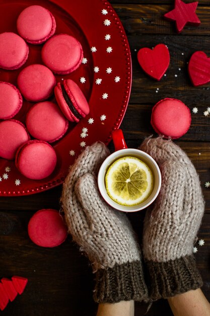 Doce macarrão francês