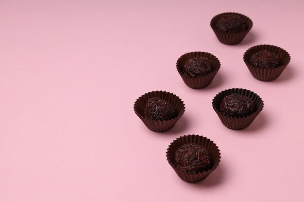 Doce tradicional brasileiro Brigadeiro Doce de chocolate brasileiro