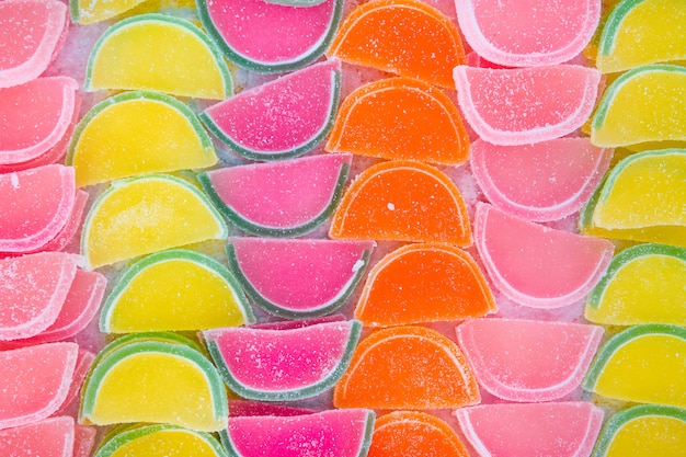 Foto doces de geléia de geléia de várias cores