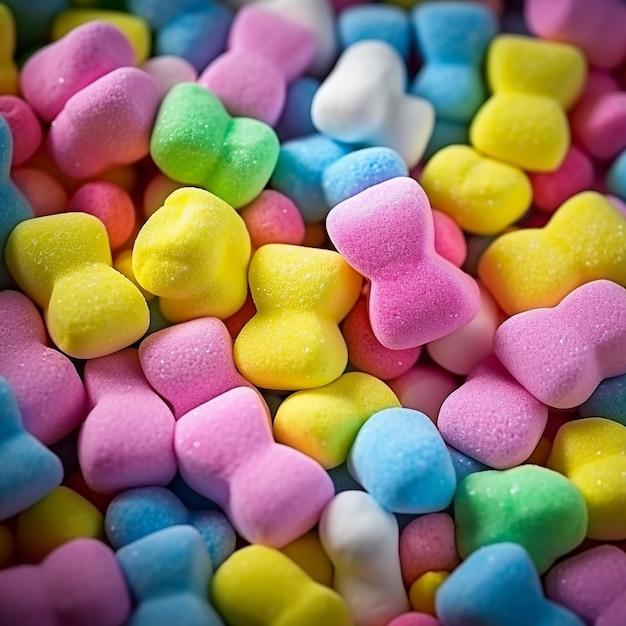 Foto doces de páscoa doces de marshmallow