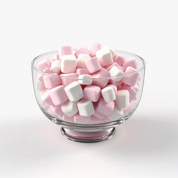 Doces em borracha ou marshmallows são gerados por IA macia