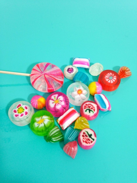Doces multicoloridos