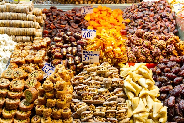 Doces turcos do Spice Bazaar Istanbul