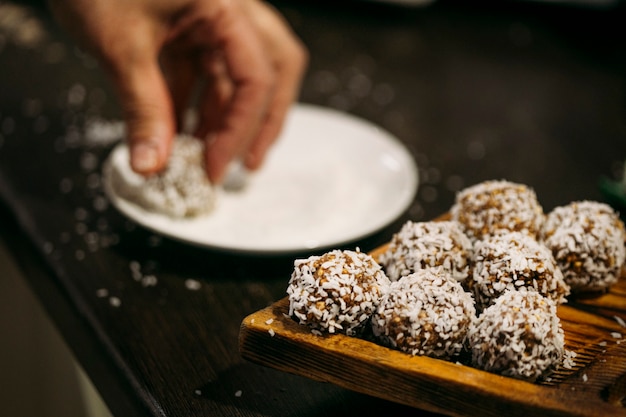 Foto doces úteis em um fundo claro