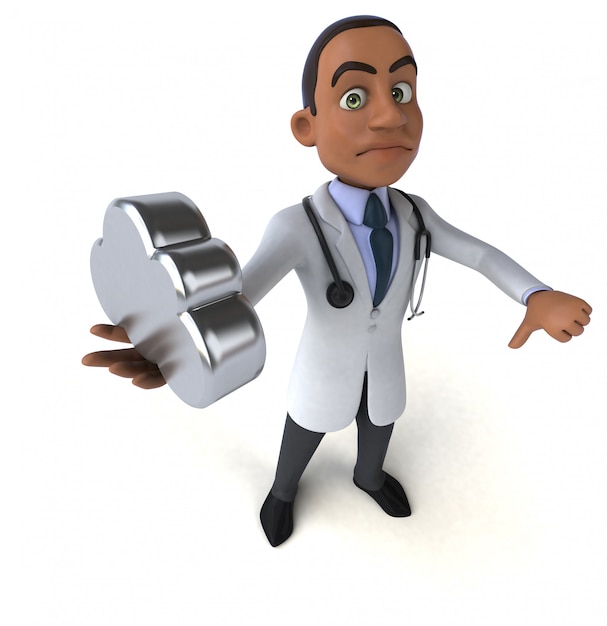 Doctor divertido - personaje 3D