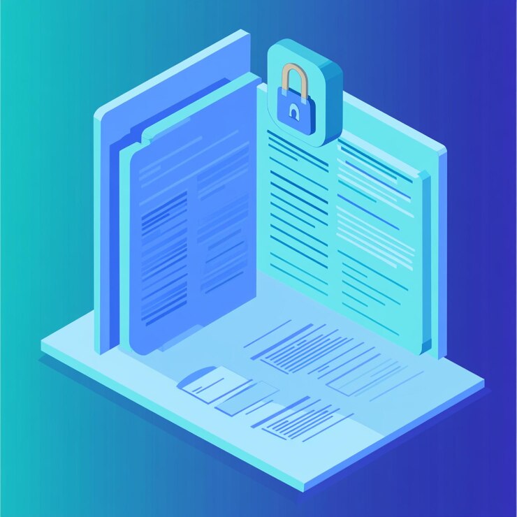 Foto documentos de política de privacidad que muestran el contenido y la estructura de las políticas de privacidad típicas