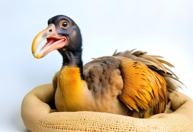 Foto dodo isolado em branco pássaro dodo recheado uma ave extinta não voadora de maurício