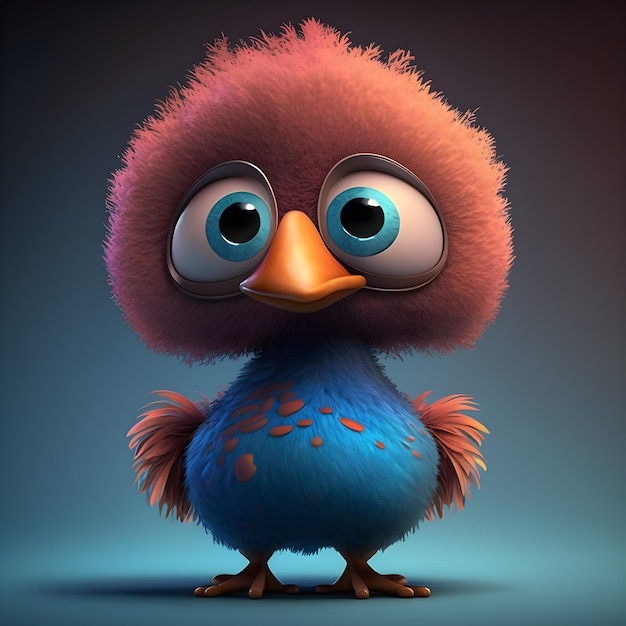 Dodo super fofo no estilo da pixar cartoon generative ai