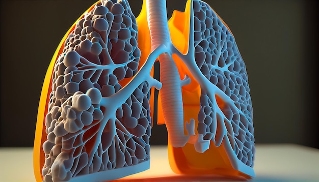 Doença de modelo de pulmão humano Câncer de pulmão e doença pulmonar Generative AI