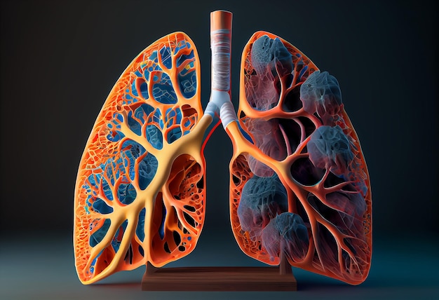 Doença do modelo pulmonar humano Câncer pulmonar e doença pulmonar Gerar Ai