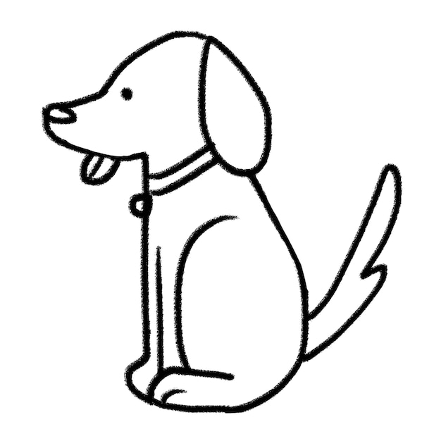 Dog doodle png Aufkleber süßes Haustier transparenter Hintergrund