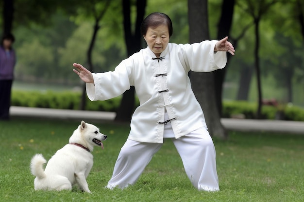 Dog tai chi esporte Gerar AI