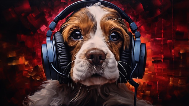 Dog_with_headphonesAI Generativ