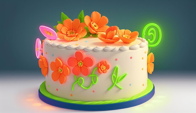 Dois bolos com flores no topo.