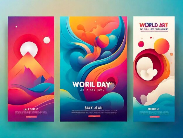dois cartazes para o dia mundial e um diz dia mundial e dia