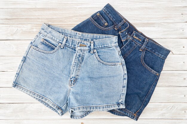 dois jeans vintage mulher shorts jeans