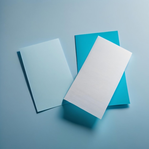 Dois livros azuis e brancos com um quadrado branco no topo.