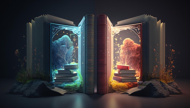 Dois livros sendo um um livro e o outro um livro.