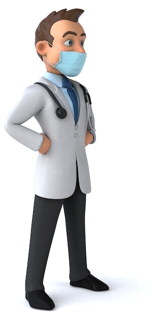 Doktoranimation mit einer Maske