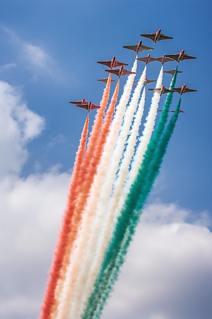 Dokumentieren Sie die atemberaubende Airshow der indischen Luftwaffe am Republiktag