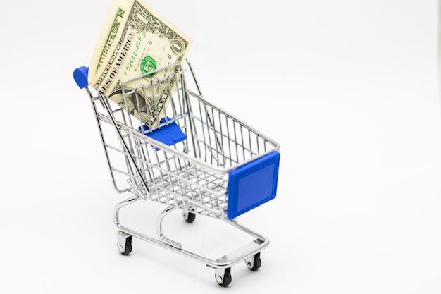 Dólar en carrito de compras