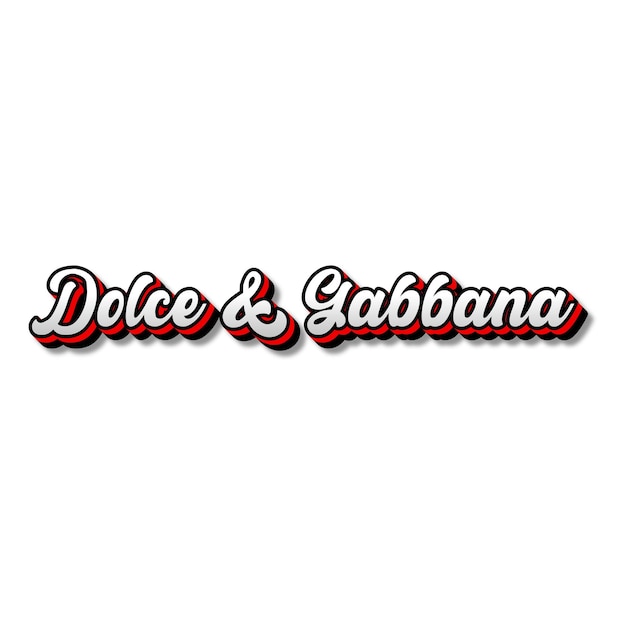 Foto dolcegabbana texto 3d plata rojo negro blanco fondo foto jpg