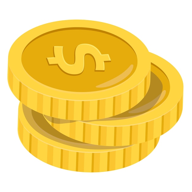 Dollar-Münzen png-Aufkleber mit süßer Illustration und durchsichtigem Hintergrund