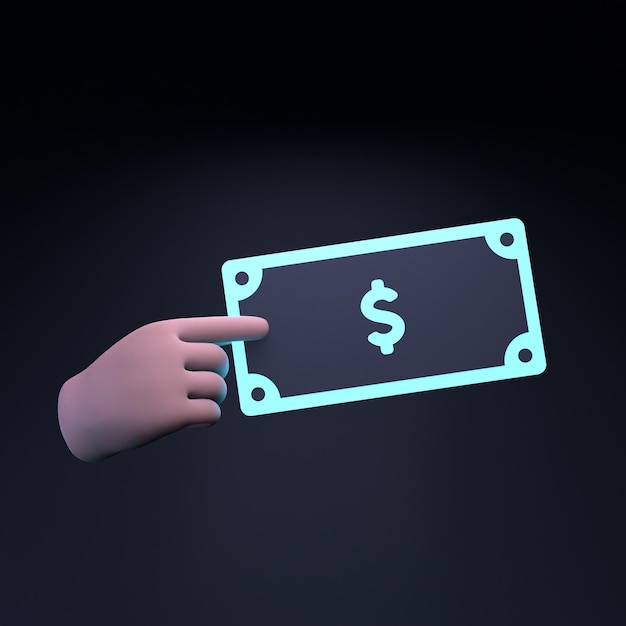 Dollar-Symbol 3D-Render-Illustration