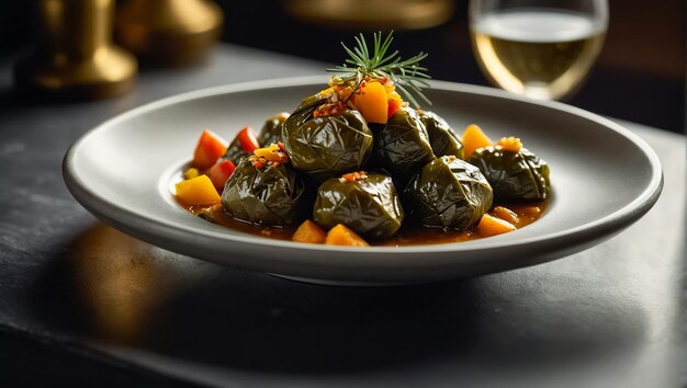 Dolma apetitoso en un restaurante