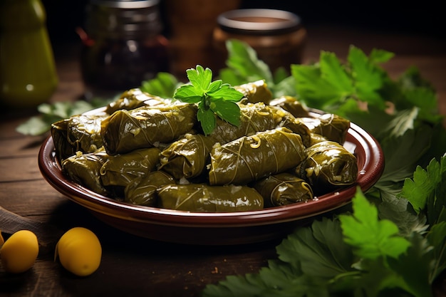 Dolmas gefüllte traubenblätter mediterranes essen lebensstil ...
