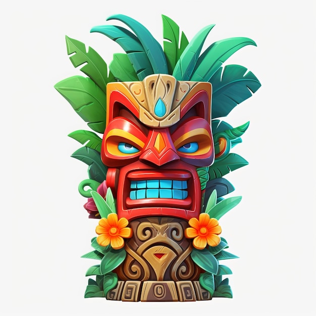 Ídolo vibrante de Tiki Un tributo colorido