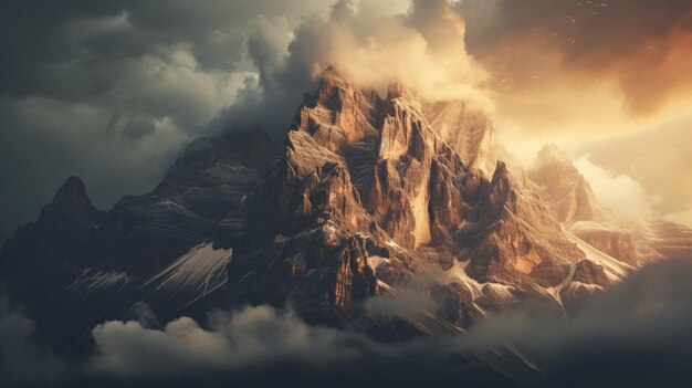 Dolomiten bedeckten Berge von Italien Gruppo di Se