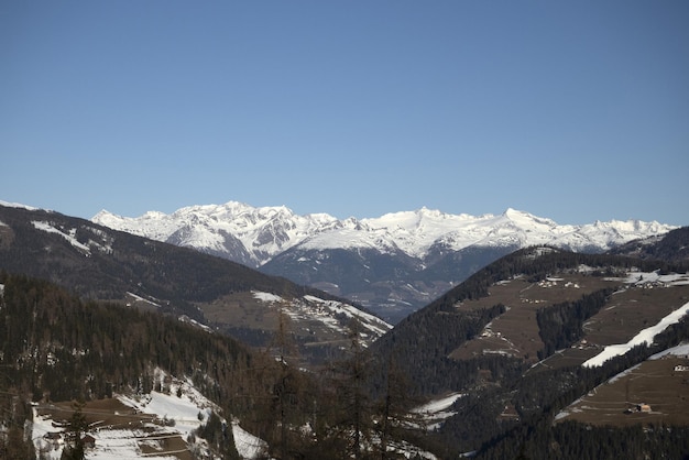 Dolomiten Schneepanorama Gadertal Armentara