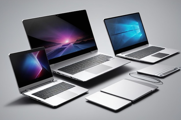 Dominar o Design Comprehensive Laptop e Desktop Mockups para cada ângulo e tamanho