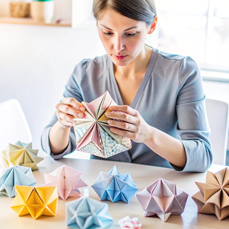 Foto el dominio del arte del origami un viaje de creatividad y precisión