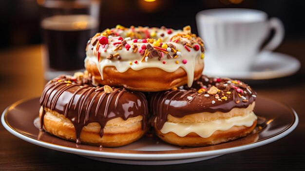 donas con crema de chocolate