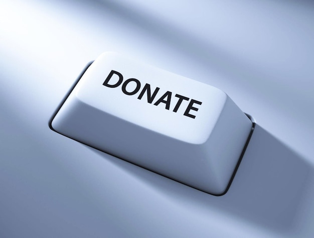 Donate Computer-Schlüssel Blau mit weichem Licht