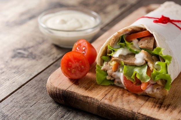 Doner kebab o sandwich de shawarma