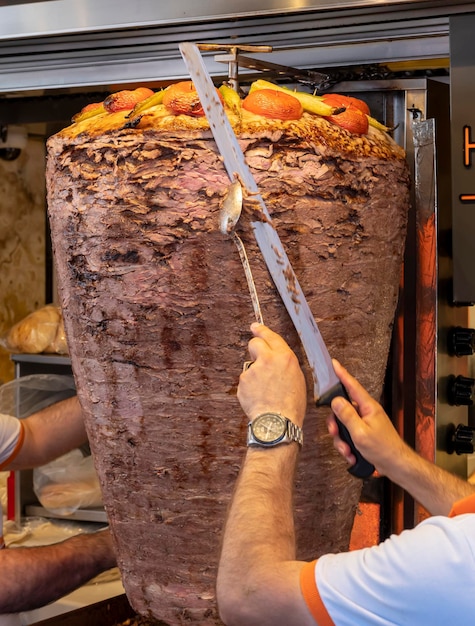 Doner tradicional de comida de rua turca