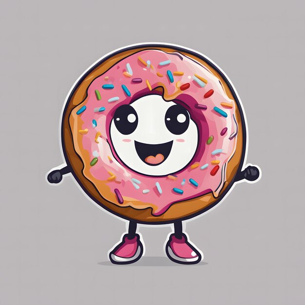 Foto donut con acuarela