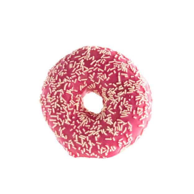 Donut aislado sobre un fondo blanco.