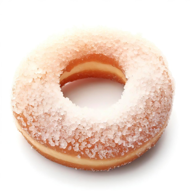 Donut Anel De Açúcar Isolado No Fundo Branco