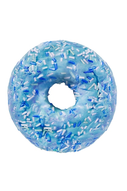 Donut azul aislado