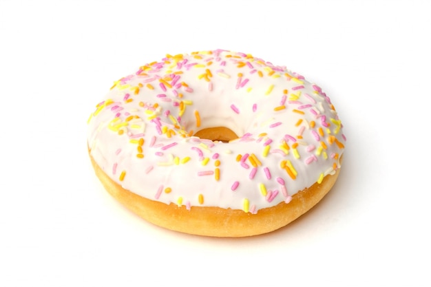 Donut blanco aislado