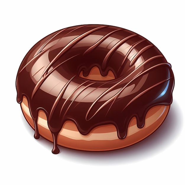 Donut de chocolate con glaseado