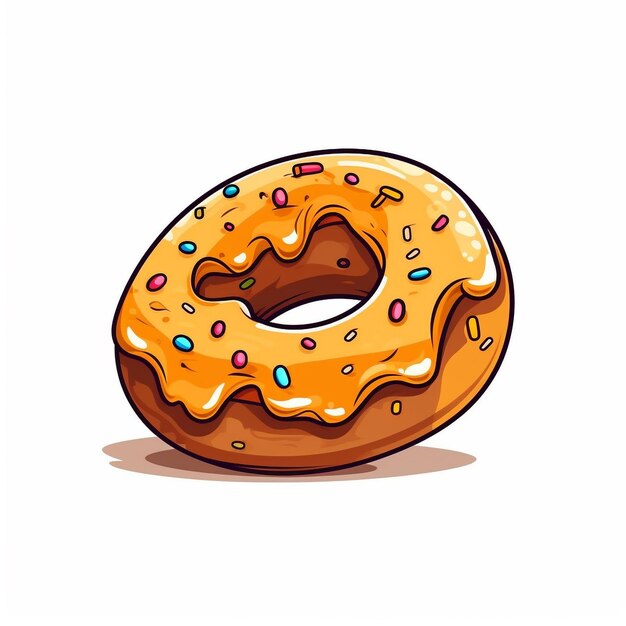 Foto donut clip art vector plano