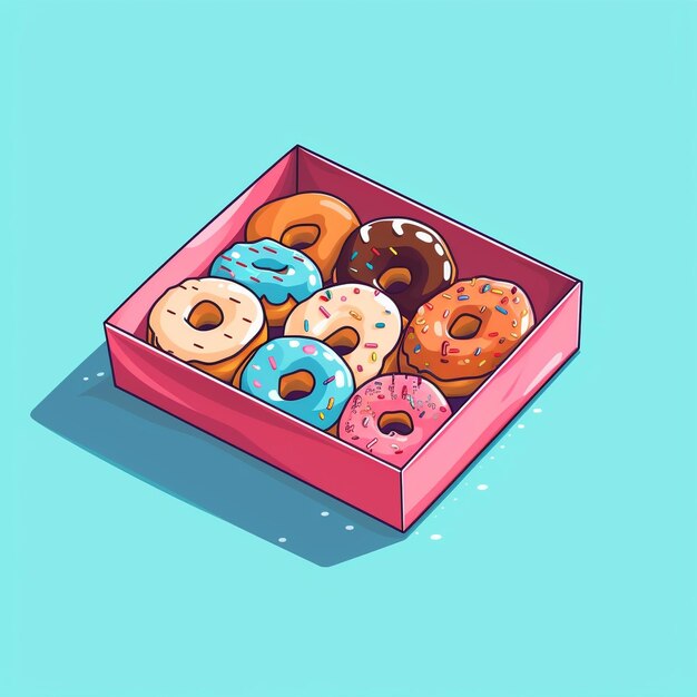 Foto donut clip art vector plano