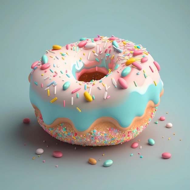 Donut colorido aislado