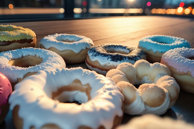 Foto donut deliciosa comida deliciosa lanche papel de parede ilustração de fundo comida favorita