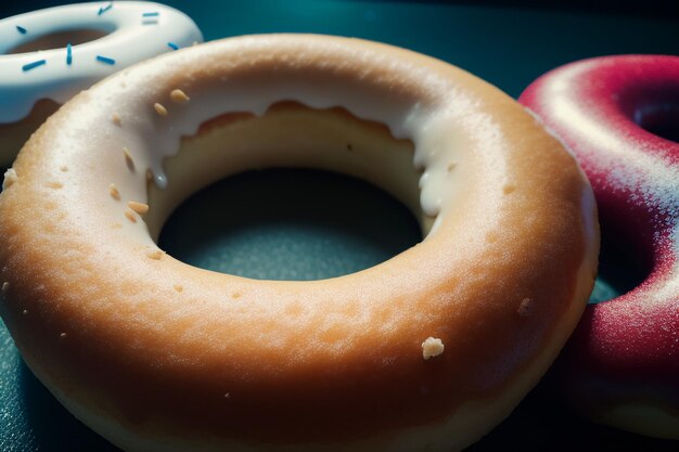 Foto donut deliciosa comida gourmet lanche papel de parede ilustração de fundo comida favorita